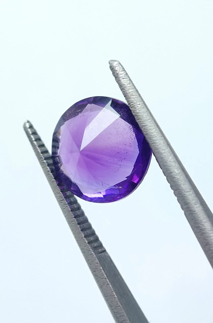 2.1ct Natural Purple Amethyst Round Cut Loose Gemstone from Nigeria — view 2
